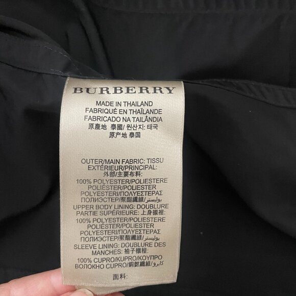 Vintage -Black- Burberry Brit Trench Coat - Picture 12 of 13